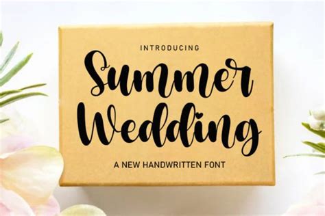 Summer Wedding Font By Shiddiqart · Creative Fabrica