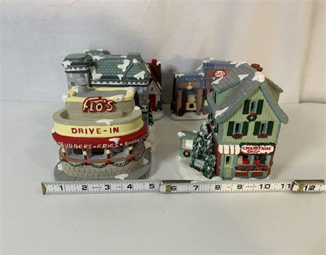 Nostalgic 50s Christmas Village Buildings And Figurines All Sold Separately Etsy