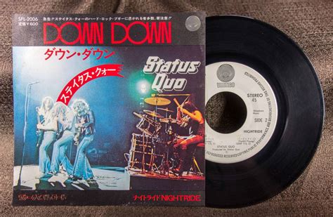 【傷や汚れあり】status Quo ステイタス・クォー Down Down 日本盤 7inch Single Vertigo Sfl