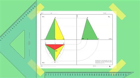 Proiezioni Ortogonali Di Una Piramide A Base Triangolare Equilatera