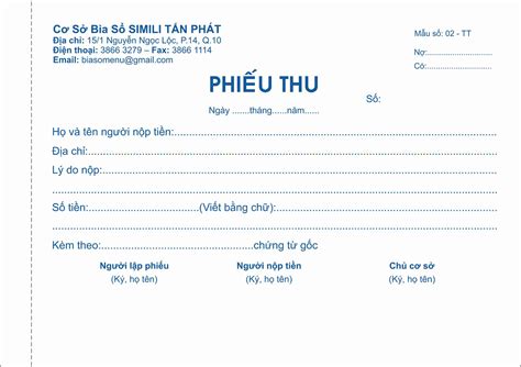 Tổng hợp thông tin cần biết về mẫu phiếu thu - Tri Thức Việt