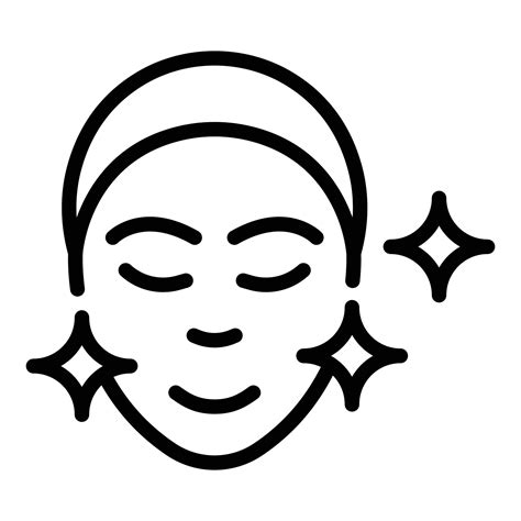 Face Beauty Icon Outline Vector Collagen Hair Vector Art At