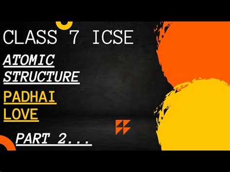 Atomic Structure Daltons Atomic Theory Class Icse Padhai Love