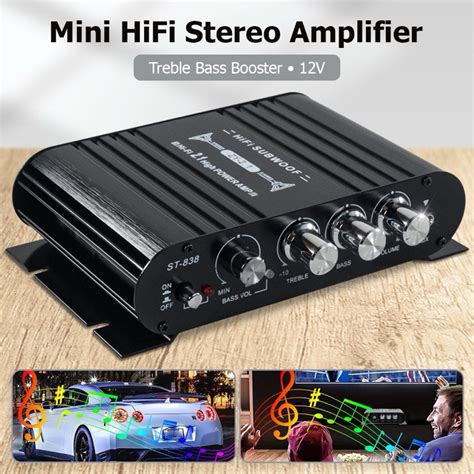 Jual Lvpin Mini Hifi Stereo Amplifier Treble Bass Booster V Lp