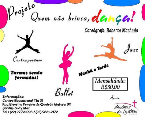 Centro Educacional Tia Gi Projeto Com Dança