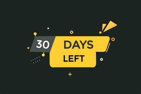 30 days left countdown template, 30 day countdown left banner label ...