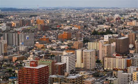 Aerial View Of Sendai Japan Stock Image Image Of Destination