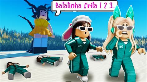 BATATINHA FRITA 1 2 3 TENTANDO ESCAPAR DA BONECA NO ROUND 6 Squid