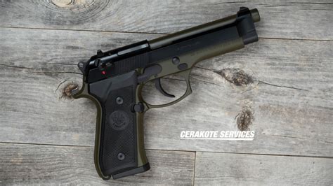 Beretta M9 Commercial OD Green Pistol Cerakote Services