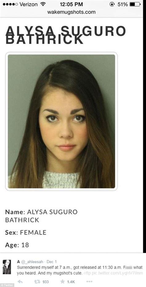 Cute Mugshot Girl Alysa Suguro Bathrick Poses For Another Booking