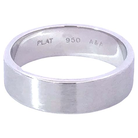 Men S Platinum Wedding Band With Brushed Finish For Sale At 1stDibs