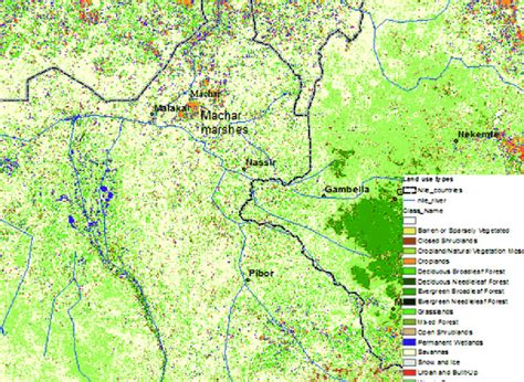 Land and water use types in the Baro-Akobo-Sobat basin around Machar... | Download Scientific ...