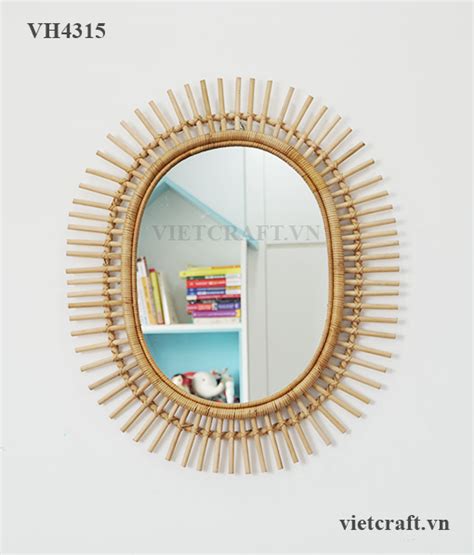 VH4315 Rattan Mirror Vietnam Handicraft Co Ltd