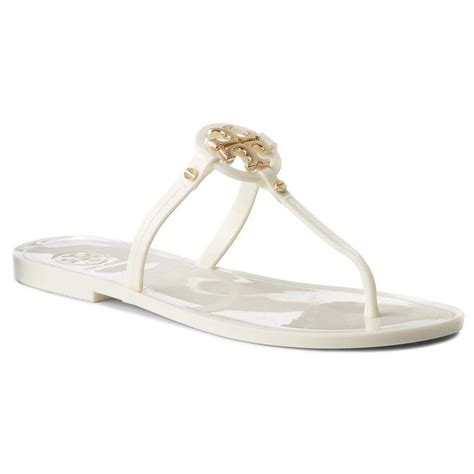 Tory Burch Mini Miller Flat Thong Ivory