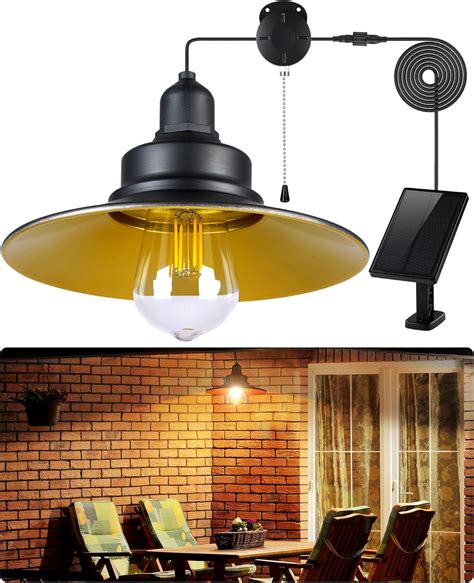 Fabstyl Solar Pendant Light Indoor Outdoor Solar Shed Light Ip