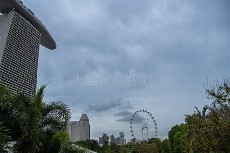 30 August 2022 The View Of The Marina Bay Sands Hotel And The