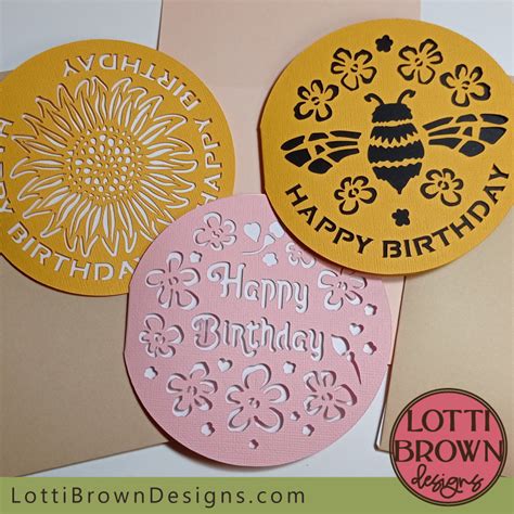 Circular Cards Made with Cricut