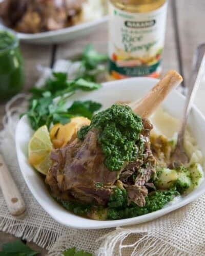 Citrus Braised Lamb Shanks Lamb Shanks With Spicy Green Harissa