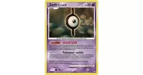 Zarbi I 37 123 Diamant et Perle Trésors Mystérieux carte Pokemon