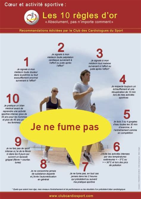 Mds Dossier Sport Et Tabagisme Figure Affiche Les Regles D