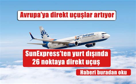 Sunexpress Ten Yurt D Nda Noktaya Direkt U U