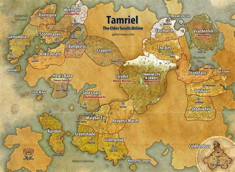 Tamriel Overview Map