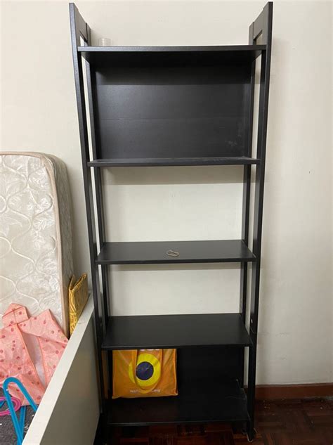 Black Wooden 5 Tier Shelving Unit - Unearth Store