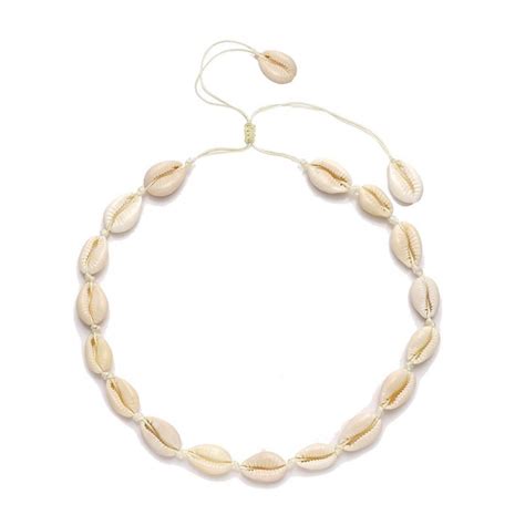 Cowrie Shell Choker Necklace For Women Puka Shell Necklace Corded