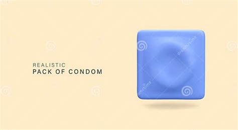 Packaged Realistic Condom Mockup Safe Sex Stock Vector Illustration