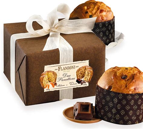 FLAMIGNI Cofanetto Due Panettoni 1 Panettone Artigianale Milano