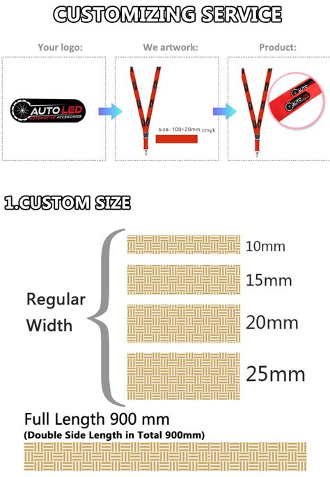 Promotional Custom Logo Neck Nylon Heated Transfer Printing Lanyard