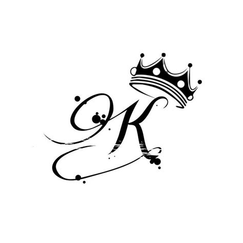 King Of Hearts Tattoo The Letter K With A Crown