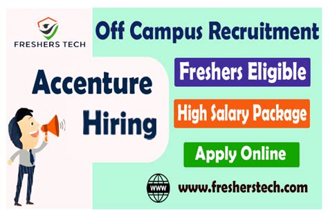 Accenture Off Campus Drive Freshers Hiring Application Tech