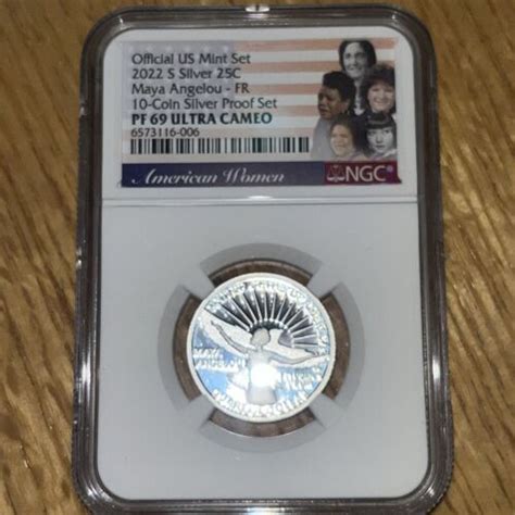 S Maya Angelou American Women Quarter Ngc Pf Ultra Cameo Silver