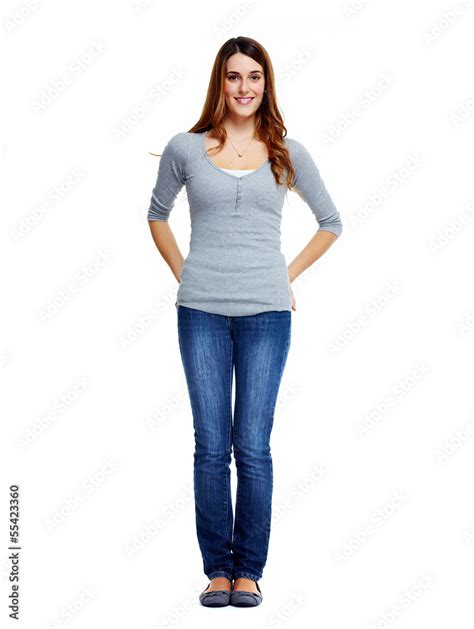 standing woman stock photo adobe stock