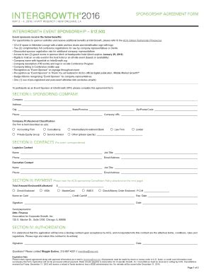 Fillable Online Sponsor Prospectus Intergrowth Fax Email Print