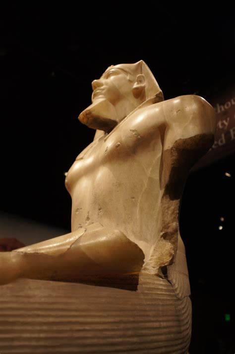 Statue Of King Khafre Calcite Traces Of Paint Mit Rahina Flickr