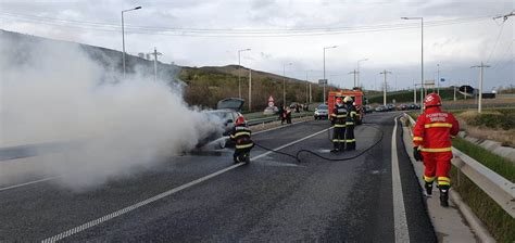 Foto Video Incendiu La Ie Irea De Pe Autostrada A Alba Iulia Nord