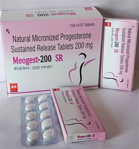 NATURAL MICRONIZED PROGESTERONE SR TABLET 200 Packaging Size 10 1 10