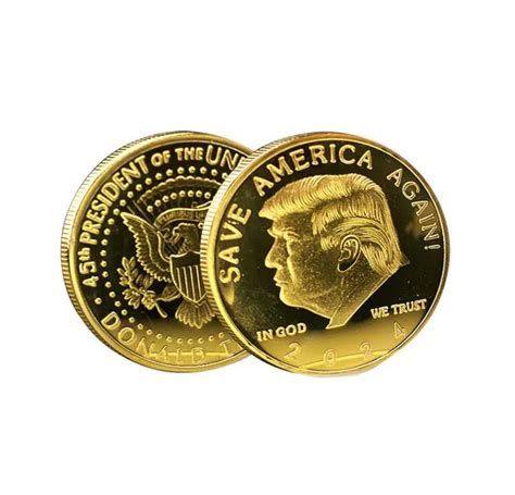 2024 Commemorative Gold & Silver Trump Coin Badge Save America Again ...