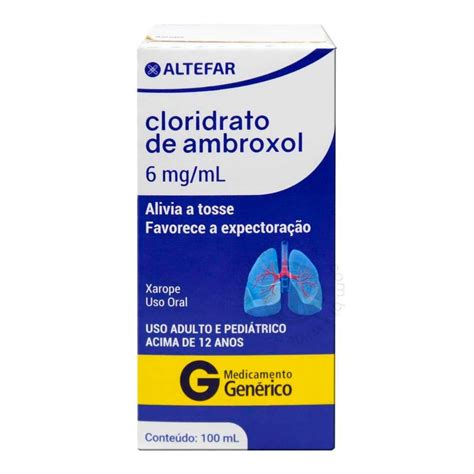 Para Que Serve O Remédio Altefar - Cloridrato de Ambroxol 6mg/ml 100ml Xarope Altefar