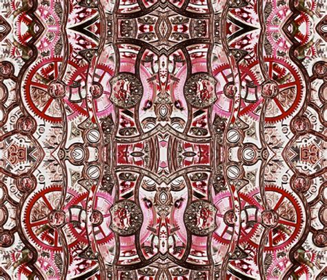 Steampunk Pink Corset Fabric Whimzwhirled Spoonflower