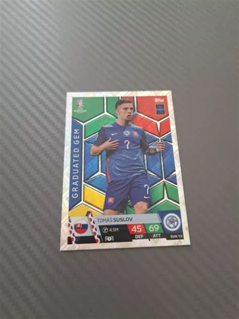 TOPPS UEFA EURO 2024 Match Attax Pro Tomas Suslov gemme graduée EUR 1