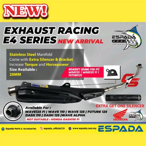 Espada Standard Racing Exhaust E Mm Mm Wave Fi Wave Wave