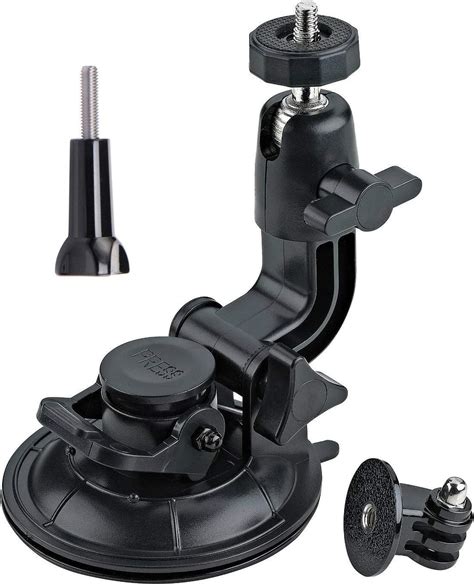 Asocea Action Camera Suction Cup Mount Windshield Camera Holder Tripod