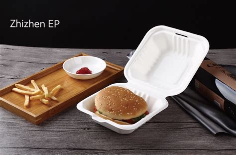 Disposable Biodegradable Sugarcane Bagasse X Inch Burger Hamburger