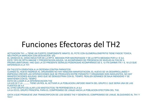 Funciones Efectoras del TH2 Jackeline Espinoza Huamán uDocz