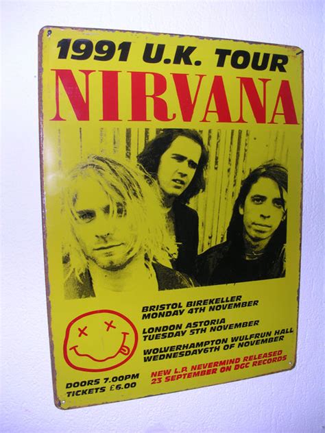 Nirvana 1991 U K Tour Large Metal Sign And Sex Pistols Catawiki