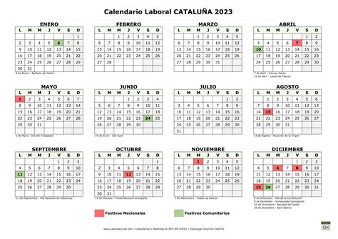 Calendario Laboral CataluÑa 2023 Pdf 