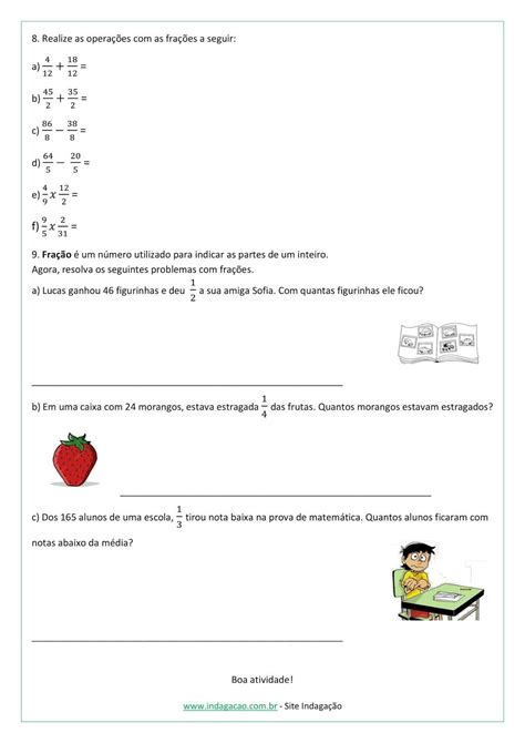 Atividades Com Frações Para O 4º Ano Atividade De Patagonlandcl